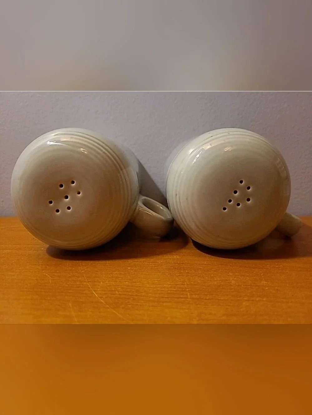 Genuine Fiesta Ceramic Salt and Pepper Shakers - Set of 2